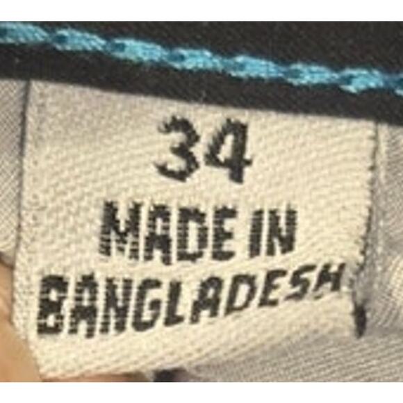 Ron Jon Surf Shop Swim Shorts Trunks Mens 34 Blue Black Striped Back Pocket - Picture 5 of 7